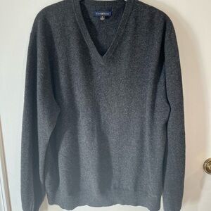 Club Room Men's Charcoal V-Neck Sweater